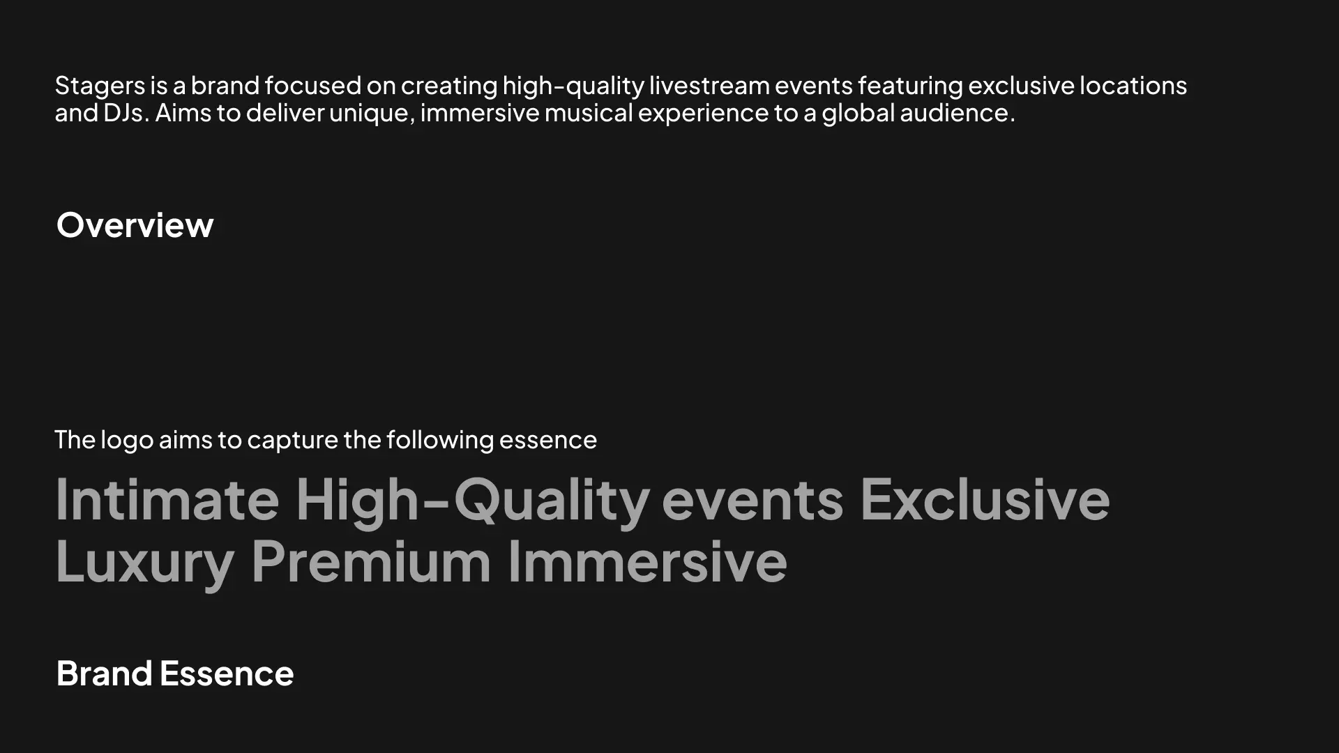 Stagers introduction