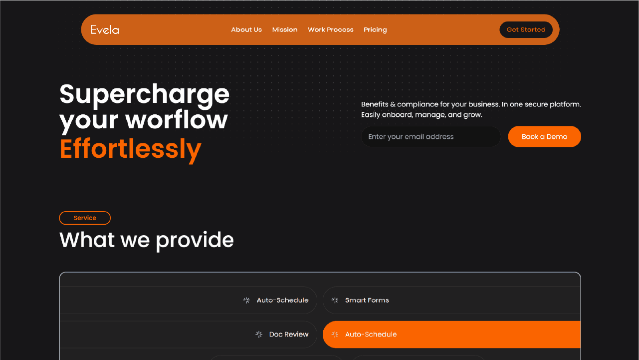 Evela website thumbnail