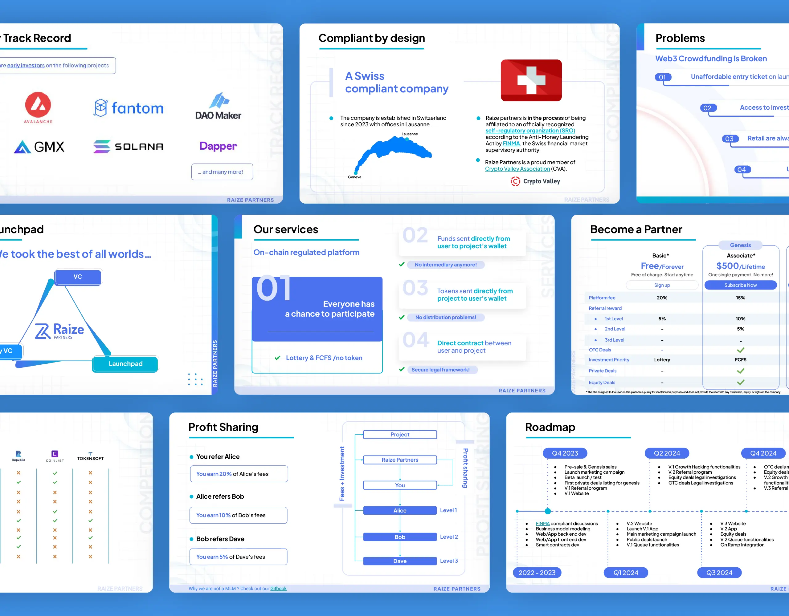 Raizers pitch deck design